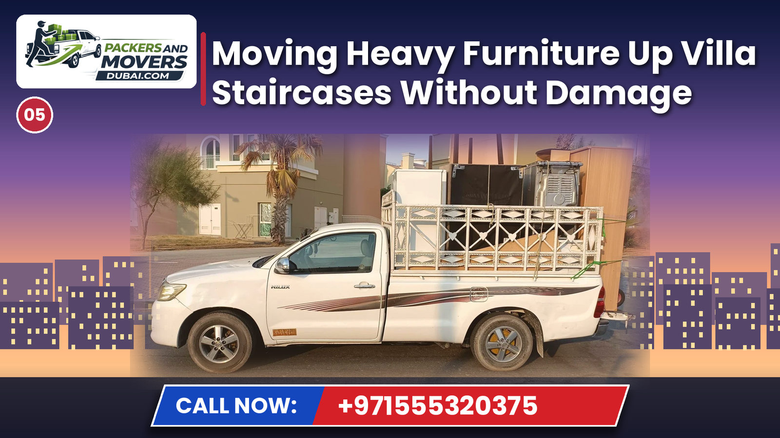 Moving Heavy Furniture Up Villa Staircases Without Damage